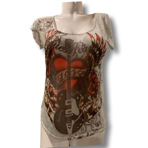 Vintage Guess Graphic T-Shirt, Size Large - Rock & Roll Collectible.  Large